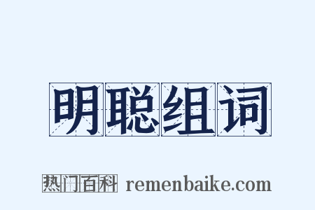 明聪组词是什么意思的图片